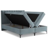 Makamii Svijetlo plavi boxspring krevet s prostorom za odlaganje 160x200 cm Puhala – | shoptok.hr
