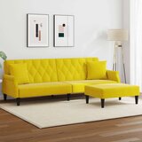 vidaXL Sofa na razvlačenje s 2 sjedala s jastucima i stolicom za noge | shoptok.hr