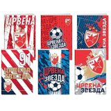 Premium, sveska sa UV lakom, Crvena zvezda, A4, karo, 50 lista