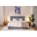 Bonami Selection Plavi tapecirani bračni krevet s prostorom za pohranu s madracem/letvičastim okvirom 180x200 cm Myra Bold - | shoptok.hr