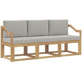  Set vanjskih sofa 3 pcs Bijela i svjetlosiva 185,5 x 63 x 73 cm | Shoptok.si