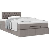 vidaXL Otomanski posteljni okvir z vzmetnico taupe 120x190 cm blago, (21611226) | Shoptok.si