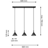  Visilica na sajli ETNA 3xGX53/10W/230V crna | Eponuda.com