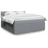 vidaXL Box spring postelja z vzmetnico svetlo siva 180x200 cm blago | Shoptok.si
