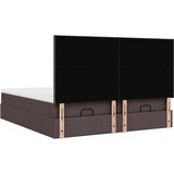 vidaXL Okvir kreveta s madracima tamnosmeđi 160x200cm tkanine | shoptok.hr