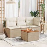 vidaXL Vrtni stol bež 55 x 55 x 37 cm od poliratana i bagremovog drva Cijene