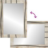 vidaXL Ogledalo za kopalnico Rjava, srebrna 50 x 2.5 x 70 cm | Shoptok.si