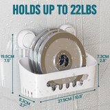 TAILI stenska polica za tuš brez vrtanja s priseskom 27,9cm | Shoptok.si