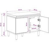  Klupa za cipele s jastučićem Hrast artisan 60 x 38 x 46 cm | shoptok.hr