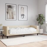  Dnevni krevet s madracem krem 80 x 200 cm od tkanine | shoptok.hr