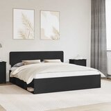  Krevetna konstrukcija Crna 180 x 200 cm Čvrsto borovo drvo | shoptok.hr