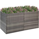 Furnova Vrtno cvetlično korito sivo 157x80x80 cm poli ratan, (21921483) Cene