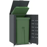 Lopa za smetnjak za 1 smetnjak antracitna 69x79x117 cm jeklo
