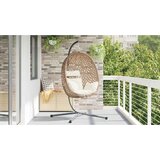  Viseća jaja stolica Svijetla krema 104 x 100 x 191 cm poliratan | shoptok.hr