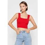 Koton Women's Thick Strap Square Collar Crop Singlet 3wak30017ht | shoptok.hr