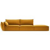 Mazzini Sofas Gorčično rumena žametna sedežna garnitura levi kot 264 cm Vanda – | Shoptok.si