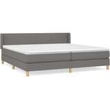  Box spring postelja z vzmetnico temno siva 200x200 cm blago, (20791544) | Shoptok.si