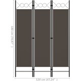Sobna pregrada s 3 panela antracit 120 x 180 cm | Eponuda.com