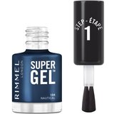 Rimmel London Super Gel gel lak za nohte brez uporabe UV/LED lučke odtenek 104 Nautical 12 ml | Shoptok.si