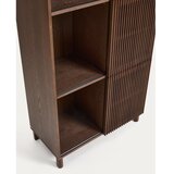 Kave Home Tamno smeđa biblioteka u dekoru oraha s kliznim vratima 84,5x170x42,5 cm Beyla – | shoptok.hr