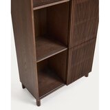 Kave Home Temno rjav regal v orehovem dekorju z drsnimi vrati 84,5x170x42,5 cm Beyla – | Shoptok.si