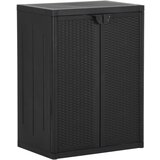 Furnova Vrtna omara črna 65x45x88 cm PP ratan, (21948502) Cene