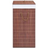  Košara za rublje od bambusa s 2 odjeljka smeđa 100 L | shoptok.hr