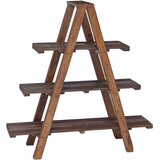  Sklopivi stalak s policom s pohranom Smeđa 79.5 x 35 x 112 cm | shoptok.hr