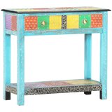  Ručno obojeni konzolni stol 80x35x75 cm od masivnog drva manga | shoptok.hr