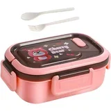 Lunchbox s pregradama i priborom - Ružičasta / Medvjedić