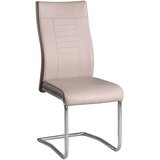 CARRYHOME nihajni stol, kovina, tekstil krem barve, temno rjava | Shoptok.si