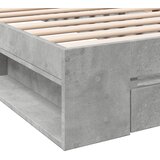  Okvir kreveta s ladicom siva boja betona 100x200 cm drveni | Eponuda.com