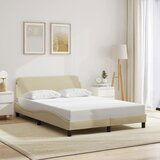  The Living Store Posteljni okvir brez vzmetnice krem 140x200 cm tkanina - Posteljni Okvir, (21447534) | Shoptok.si
