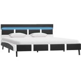  Posteljni okvir LED sivo umetno usnje 120x200 cm | Shoptok.si