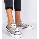 D/CEO marka niezdefiniowana Brown women's canvas sneakers in Aztec style Kalusa | ePonuda.com
