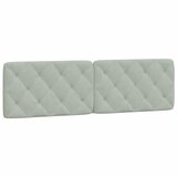 vidaXL Vzglavna stranica svetlo siva 183 cm žamet, (21216586) | Shoptok.si