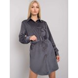 Fashion Hunters Graphite dress with buttons | Shoptok.si