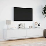 vidaXL Stenska TV omarica z LED lučkami bela 180x31x38 cm | Shoptok.si