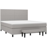  Krevet s oprugama i madrac svjetlosivi 180x200cm od tkanine | shoptok.hr
