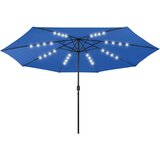  Vrtni suncobran s LED svjetlima 400 cm azurnoplavi | Eponuda.ba