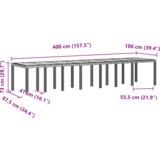  17 delna vrtna jedilna garnitura s blazinami bela poli ratan - - Bela - 139.5 - Za 16 oseb - | Shoptok.si