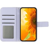 INORCO Usnjena torbica s stojalom za Google Pixel 8, ovitek za telefon z vtisnjenimi sončnicami in naramnico, (22035896) | Shoptok.si