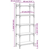  Regal za knjige 5 razina smeđa boja hrasta 60x30x154 cm drveni | shoptok.hr