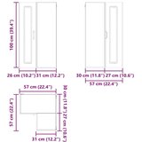 vidaXL Stenska kuhinjska omarica s polico Star les 57 x 57 x 100 cm | Shoptok.si