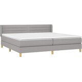  Krevet s oprugama i madracem svjetlosivi 200 x 200cm od tkanine | shoptok.hr