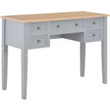 vidaXL pisalna miza iz lesa 109,5x45x77,5 cm siva | Shoptok.si