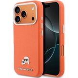 Karl Lagerfeld MagSafe ovitek PU Karl and Choupette Heads Pins za Apple iPhone 17 Pro Max, oranžen - KLHMP17X6PFKCLO Cene