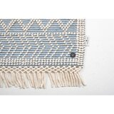 Tom Tailor ROČNO TKANA PREPROGA Colored Macrame four 160/230 cm tkano krem barve, pastelno modra | Shoptok.si