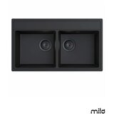Milo Granitna dupla sudopera Metro 76x44cm Lava stone ø90 | ePonuda.com