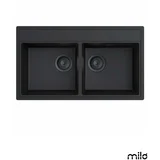 granitna dupla sudopera metro 76x44cm lava stone ø90
